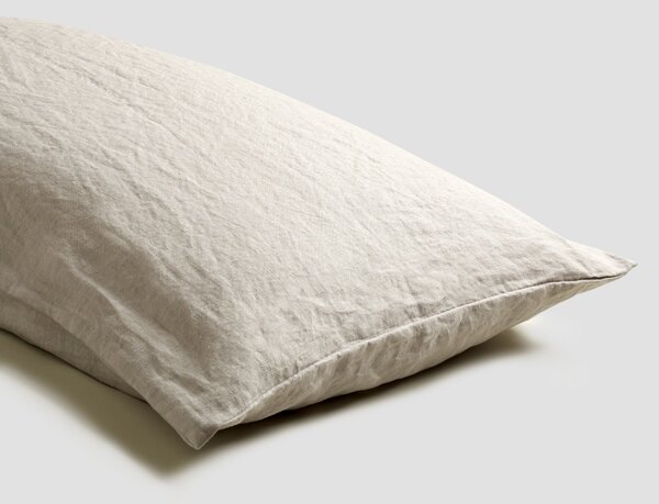 Piglet Oatmeal Linen Pillowcases (Pair) Size Super King
