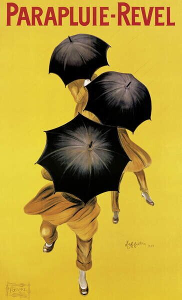 Cappiello, Leonetto - Fine Art Print Poster advertising 'Revel' umbrellas, 1922, (24.6 x 40 cm)