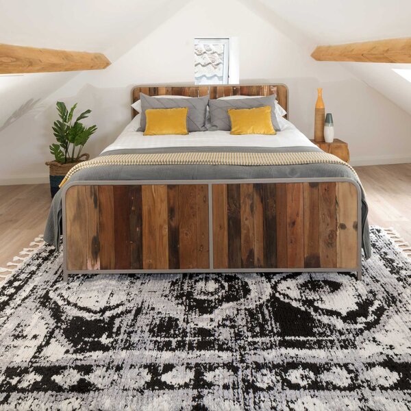 Grey Tone Distressed Moroccan Living Room Rug | Souk