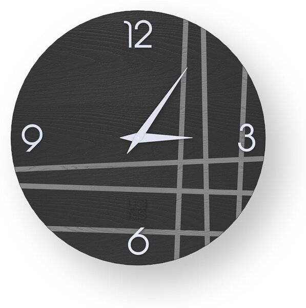 LINES TWO WOOD CLOCK - Cold / 40 CM
