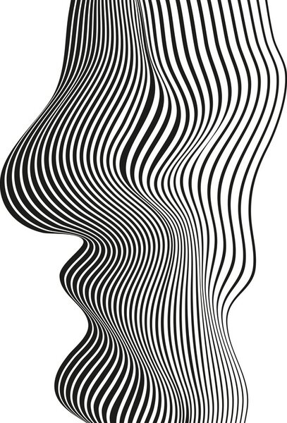Illustration Wave lines, Studio Mottos, (30 x 40 cm)