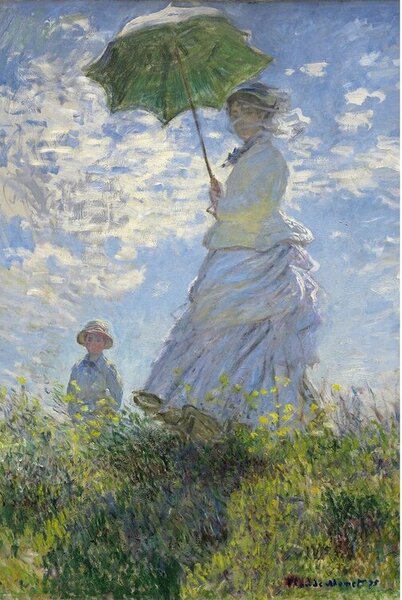 Poster Woman with a Parasol - Madame Monet and Her Son
