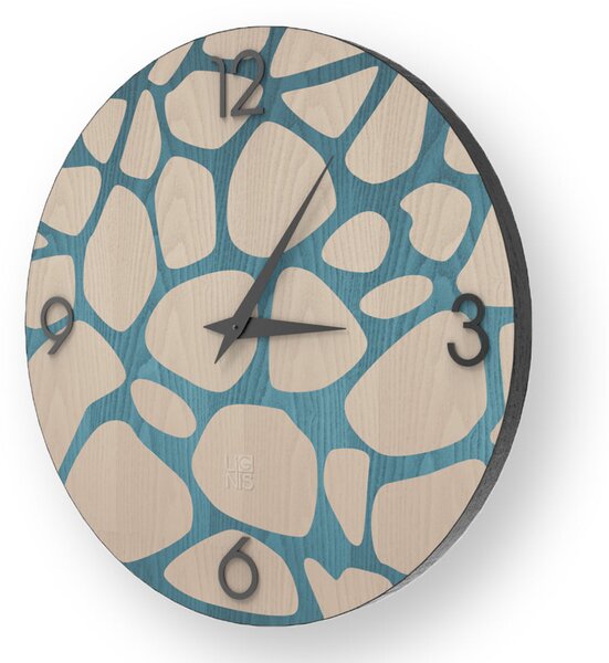 NATURE STONES INLAYED WOOD CLOCK - 50 CM / Colours