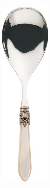 OXFORD ANTIQUE GOLD-PLATED RING RICE SERVING SPOON - Ivory