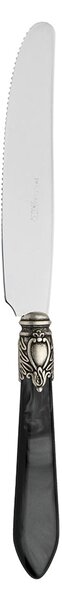 OXFORD OLD SILVER-PLATED RING 6 DESSERT & FRUIT SMALL KNIVES - Black