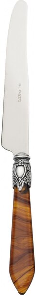 OXFORD OLD SILVER-PLATED RING 6 TABLE KNIVES - Tortoiseshell