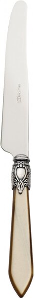 OXFORD OLD SILVER-PLATED RING 6 TABLE KNIVES - Onyx