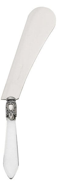 OXFORD OLD SILVER-PLATED RING CHEESE KNIFE AND SPREADER - Silky Green