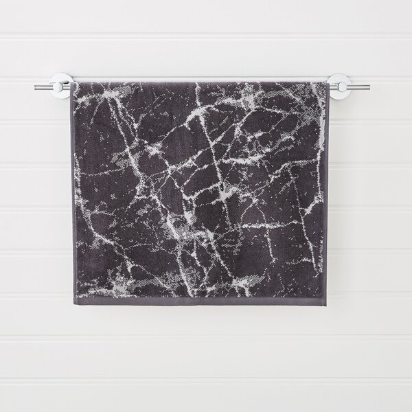 Charcoal Marble Towel Charcoal/White