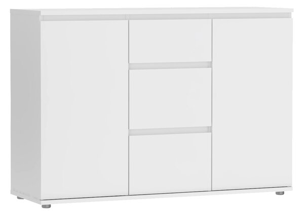 Nova White Wooden 3 Drawers Sideboard