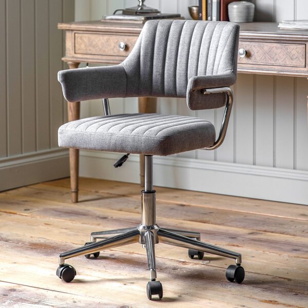 Flanagon Fabric Swivel Chair - Grey