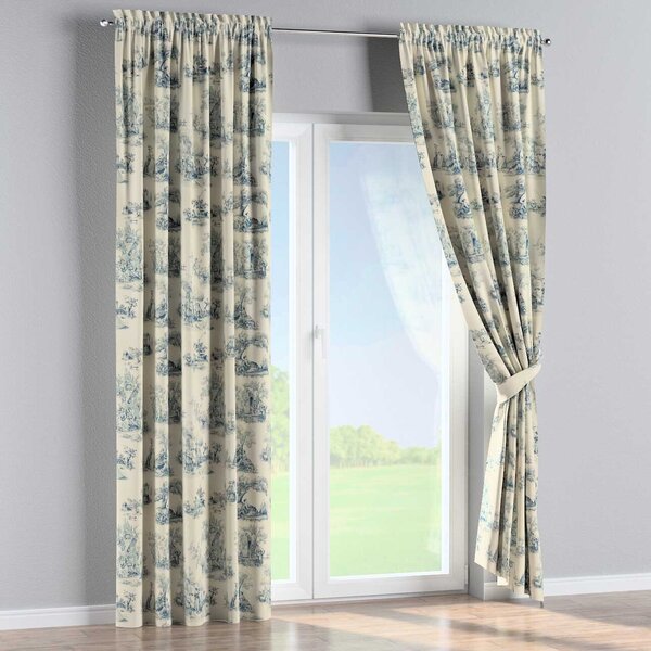 Slot and frill curtain