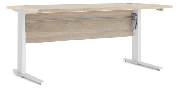 Prima Oak Desk With Steel Adjustable Legs