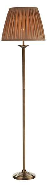 Dar lighting HAT4975 Hatton Floor Lamp Antique Brass Complete With Shade