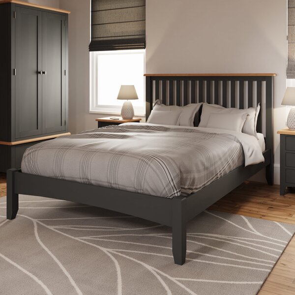 Galileo Grey Double Bed Frame
