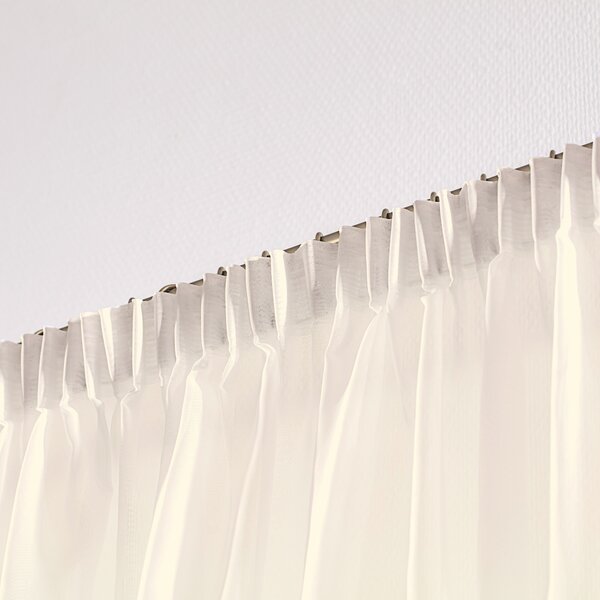 Pencil pleat voile/net curtain