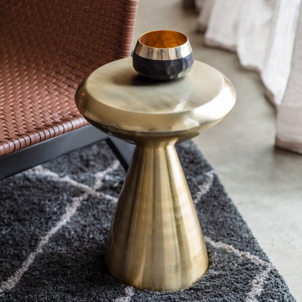 Conyer Metal Side Table - Gold