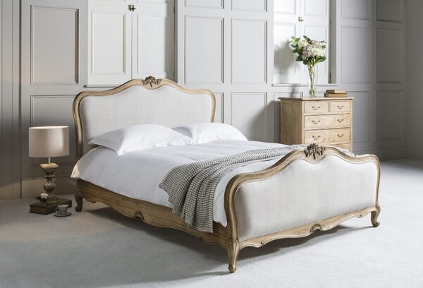 Layla Linen Upholstered King Bed Frame