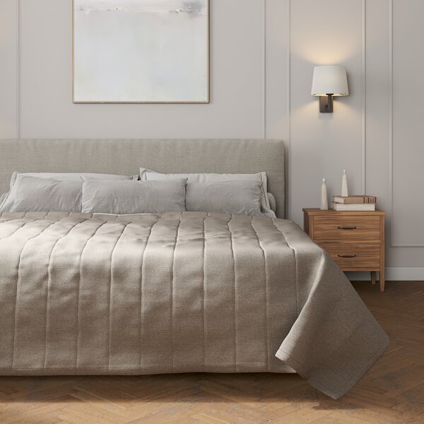 Stripe quilted throw