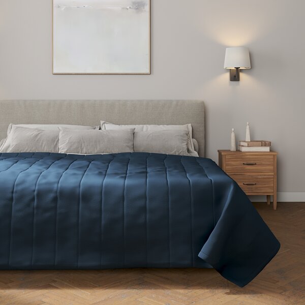 Stripe quilted throw