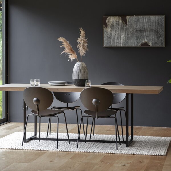 Morton 200cm Wood Dining Table - Grey