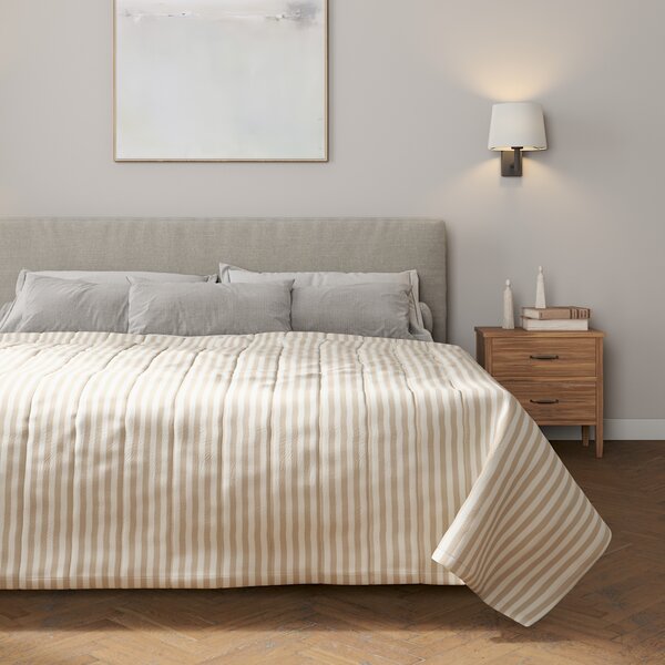 Stripe quilted throw