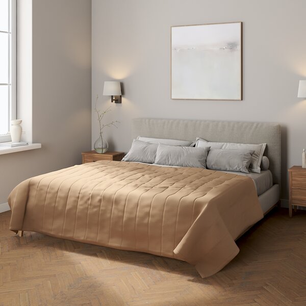 Stripe quilted throw