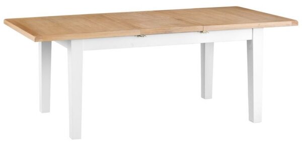 Terranostra 160cm Wood Extending Dining Table - Old White