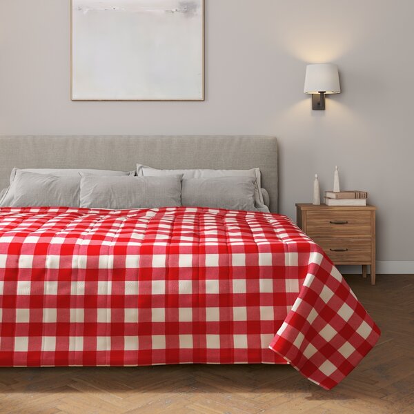 Stripe quilted throw