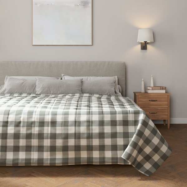 Stripe quilted throw