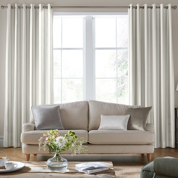 Laura Ashley Farnworth Made To Measure Curtains Natural
