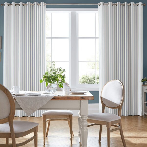 Laura Ashley Farnworth Made To Measure Curtains Dusky Seaspray