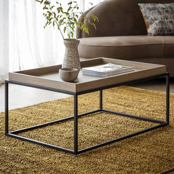 Morton 90cm Rectangle Wood Rectangle Coffee Table - Grey