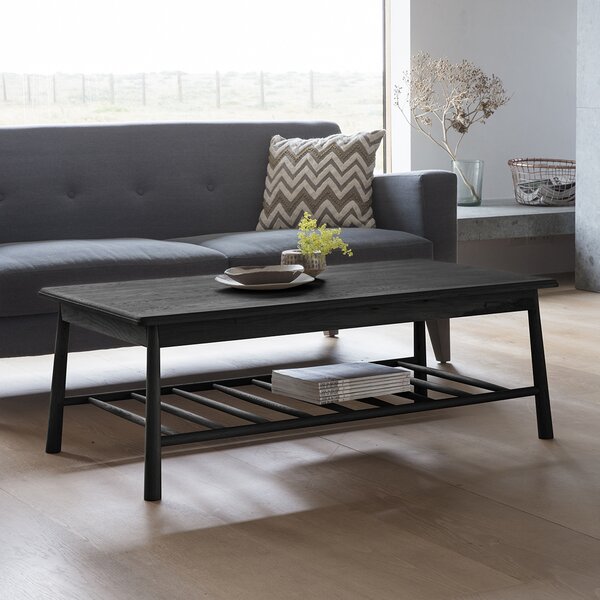 Nile 120cm Rectangle Oak Coffee Table - Black