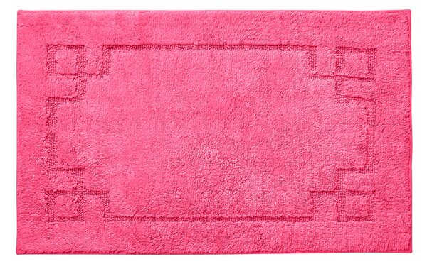 Luxury Cotton Non-Slip Fuchsia Bath Mat Pink