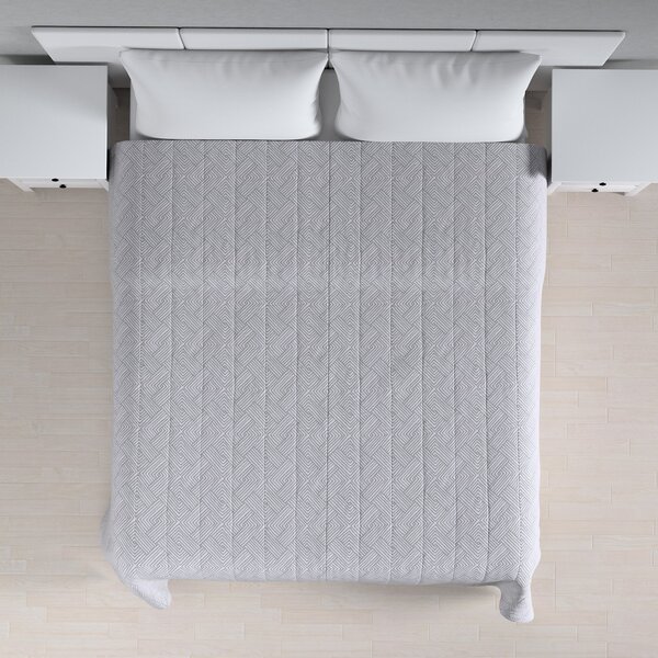 Stripe quilted throw