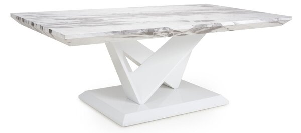 Saturn Marble Top White Coffee Table