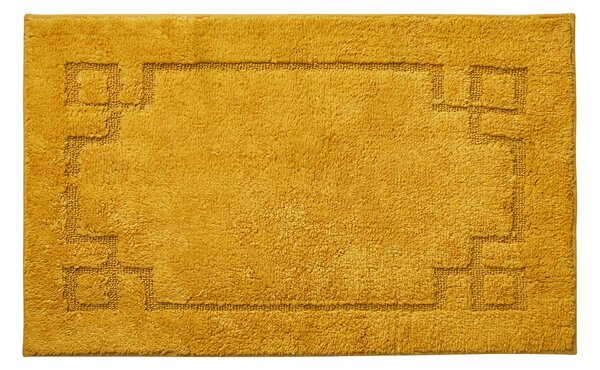 Luxury Cotton Non-Slip Mustard Bath Mat Yellow