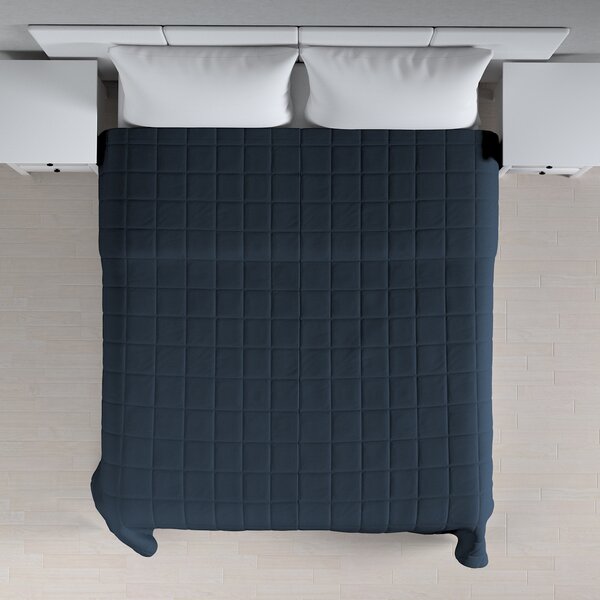 Check quilted throw