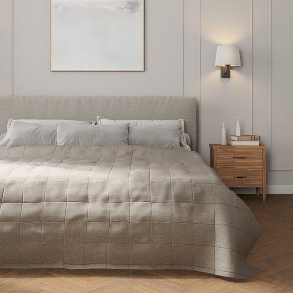Check quilted throw