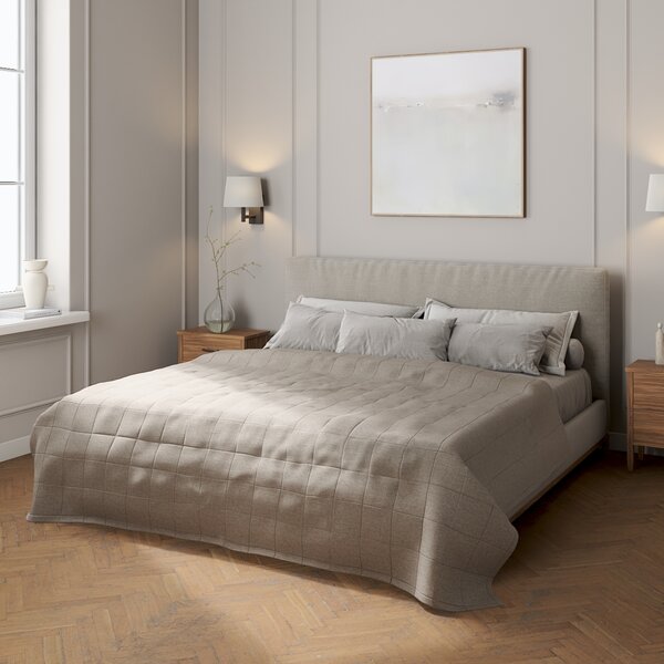 Check quilted throw