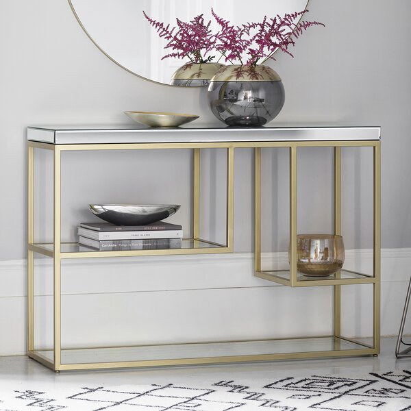 Pippy Metal Console Table - Champagne