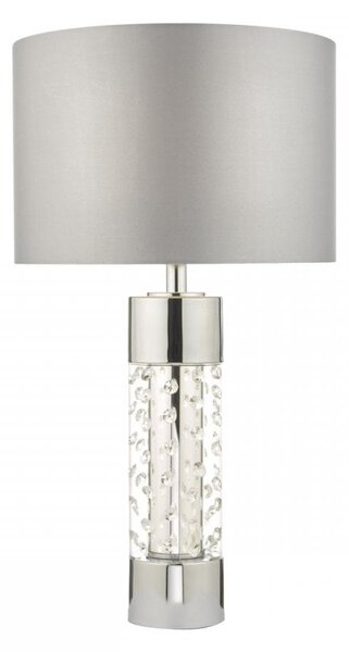 Dar lighting YAL4208 Yalena Table Lamp Large Polished Chrome and Crystal Complete With Shade