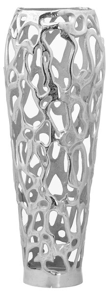 Silver Large Perforated Coral Inspired Vase