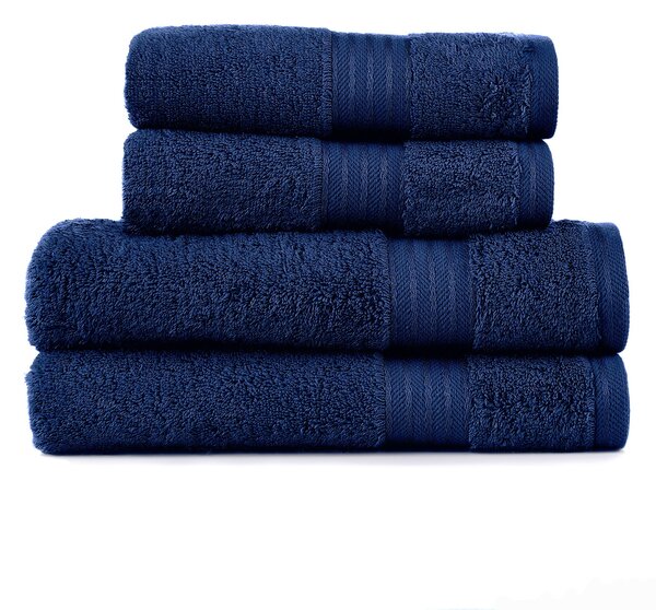 Navy Egyptian Cotton 4 Piece Towel Bale Navy Blue