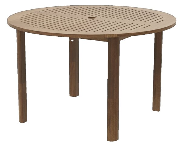 Bolivia Wooden Garden Round Dining Table In Rich Brown