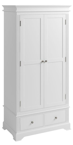 Bacchus Classic White 2 Door Wardrobe with Drawers