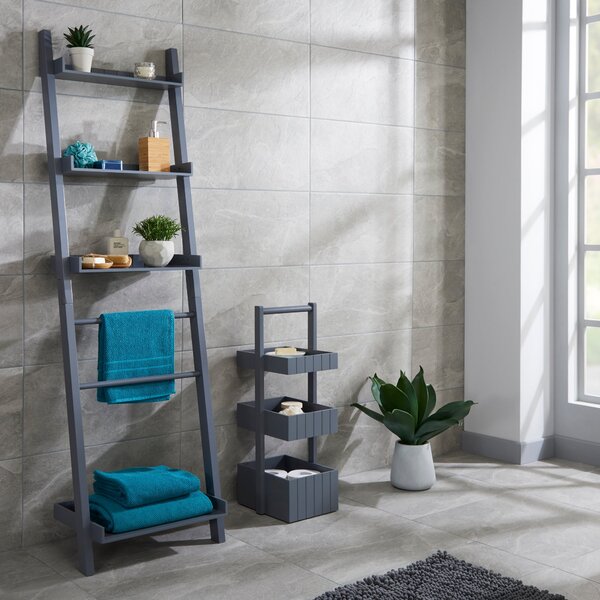 Grey Willow Wall Leaning Ladder Grey