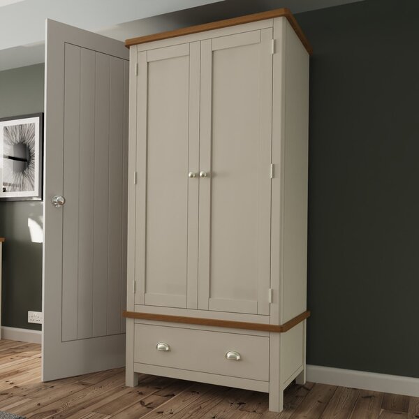 Ruskin Dove Grey 2 Door Wardrobe with Drawers
