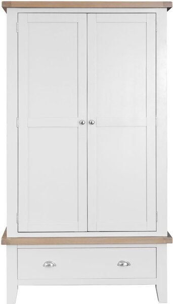 Terranostra Old white 2 Door Wardrobe with Drawers